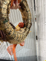 Halloween Faux Floral Straw Wreath