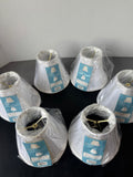 Lot of 6 Sealed White Fabric Bell Lamp Shades