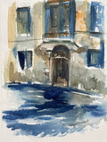 Original Streetscape Watercolor by Local Artist, Margaret Webster;  Signed