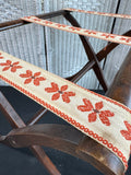 Dark Wooden Floral Folding Vintage Luggage Rack