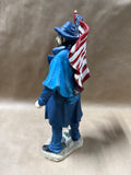 Civil War Union Soldier Holding American Flag