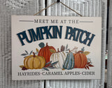 Ashland Large Textured Meet Me at the Pumpkin Patch Sign