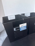Pair Of Black Closet Maid Metal Storage Bins // 2 Pairs Available// PRICED INDIVIDUALLY