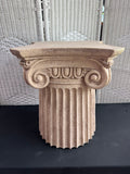 Textured Plaster Architectural Column Plant Stand