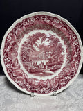 (E) Mason’s England Vista Pink China 14” Large Round Chop Plate