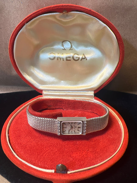 Omega Watch - 18K White Gold with Diamonds