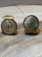 Gold Cuff Links (Initial P)