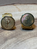 Gold Cuff Links (Initial P)