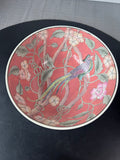 H.F.P. Macau Vintage Pink Famille Rose Floral Birds Decorative Bowl