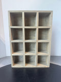 Farmhouse Style Heavyweight Wooden Standing or Hanging Trinket Shelf
