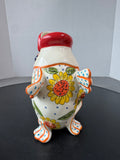 Colorful Ceramic Gluggle Jug Sunflower Fish Pitcher