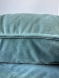 Pair of Dusty Teal Velvet Throw Pillows