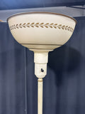 Cream Metal Tole Vintage Torchiere Floor Lamp AS IS (READ DESCRIPTION CAREFULLY)