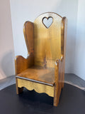 Hand Crafted Country Style Doll Wooden Wingback Chair