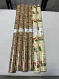 Christmas Wrapping Paper Lot A, 6 rolls