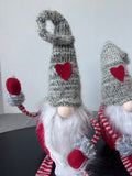 Pair of Plush Heart Gnomes with Dangly Legs
