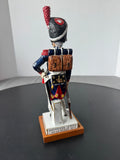 Grenadier a Pied de la Garde Van Gerdinge Sitzendorf Porcelain French Soldier with Wooden Base & Box