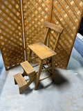Antique Chair/Folding Step Stool
