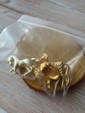Trio of Gold Tone Vintage Animal Brooches
