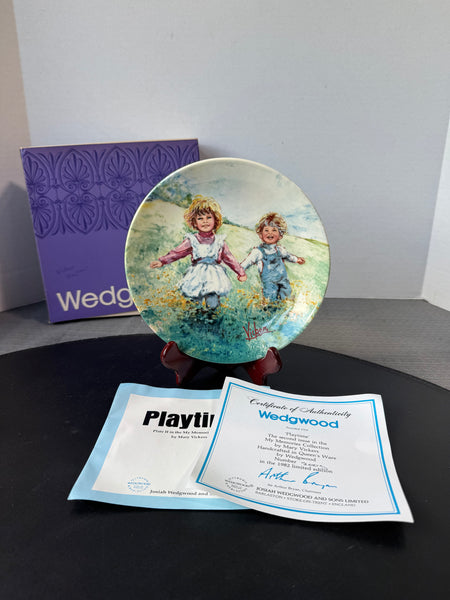 (A) Wedgwood Playtime by Mary Vickers Collectible Plate in Box