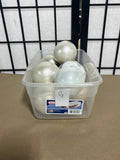 10 pc Cream/White Tone Ornaments, Lot G