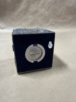 Silver Plate Cube ABC Piggy Bank