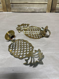 Brass Pineapple Wall Candle Sconces