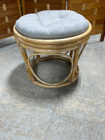 Round Wicker Stool/Seat with Cushion