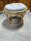 Round Wicker Stool/Seat with Cushion