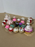 Cupcake And Fruit Ornaments - 28 Pieces