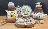 64-Piece Stangl Hand Painted Country Garden Floral China Set