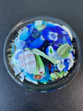 Italian Murano Tutti Frutti Domed Art Glass Paperweight