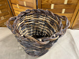 Large Rustic Woven Basket with Side Handles (S)