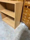 Particle Board Bookcase with Adjustable Shelves; cardboard backing