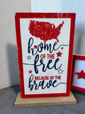2-Piece Red, White & Blue Patriotic Decor
