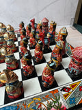 Peruvian Incas v/s Conquistadors Vintage Portable Chess Set