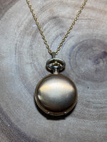 Quartz Pocket Watch on 14K Gold Gilled Chain