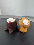 Pair of Felt Woodland Pin Cushions