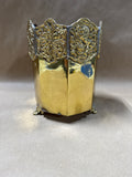 (B) Heavy Ornate Footed Brass Planter