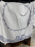 Blue And White Round Spode Table Cloth