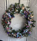 Bohemian Overloaded Vintage Style Faux Fir Wreath