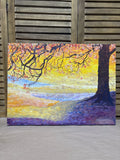 Original Painting “Sunset in the Mountains” by Local Artist, Ginger Olensen; Signed