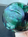 Signed Robert Eickholt Floral Hand Blown Art Glass Vase