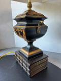 Chelsea House Style Heavyweight Neoclassical Urn on Book Stack Table Lamp (WORKS) AS IS (READ DESCRIPTION CAREFULLY)