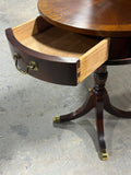 Petite Drum Table with Drawer