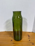 Tall Dark Green Glass Vase