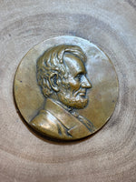 Large Bronze Medallion of Abraham Lincoln / Robbin Company