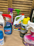 Lot of Household Cleaners - THESE ARE PREOWNED. MOST ARE 1/2 FULL TO FULL (E)