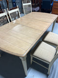 Two Tone Dining Table with Leaf and 6 Chairs ***HEAVY ITEM***READ DETAILS ON PICK UP POLICY***