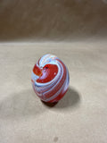 (A) Swirl Glass Egg Paperweight